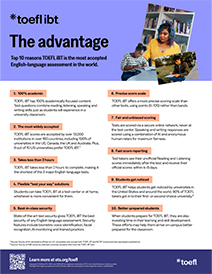 TOEFL iBT Avantajı