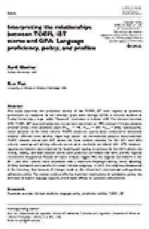 Read more about interpreting the relationship between TOEFL iBT scores and GPA: Language proficiency, policy, and profiles